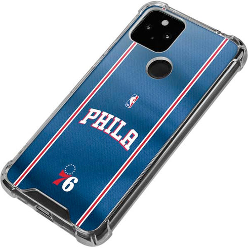 NBA Philadelphia 76ers Jersey Google Pixel 5a 5G Clear Case